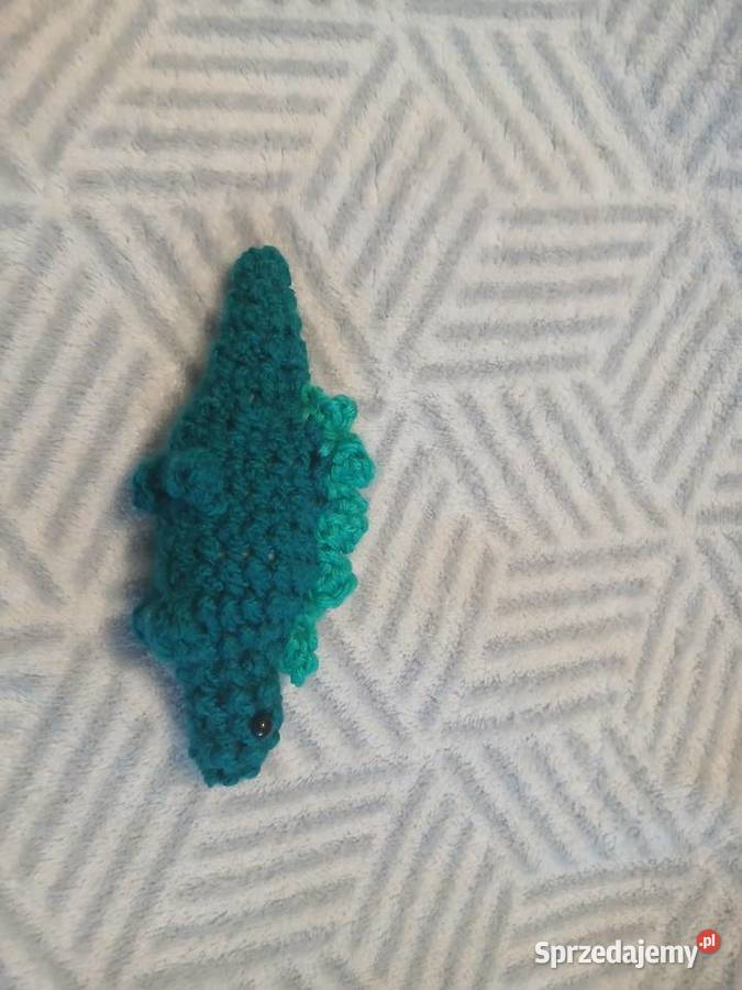 Pluszowy dinozaur na szydełku Tkanina  mazowieckie Warszawa