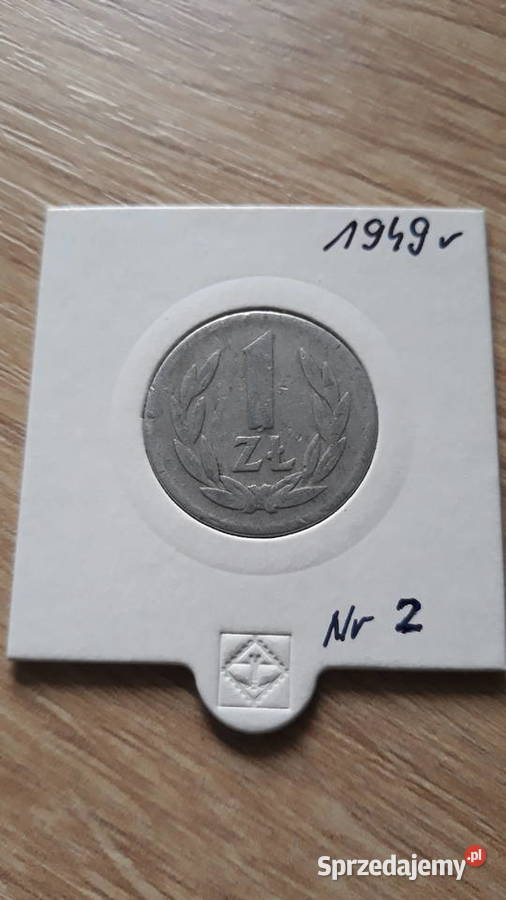 1 złoty 1949 r Aluminium 2 ładna wielkopolskie Konin