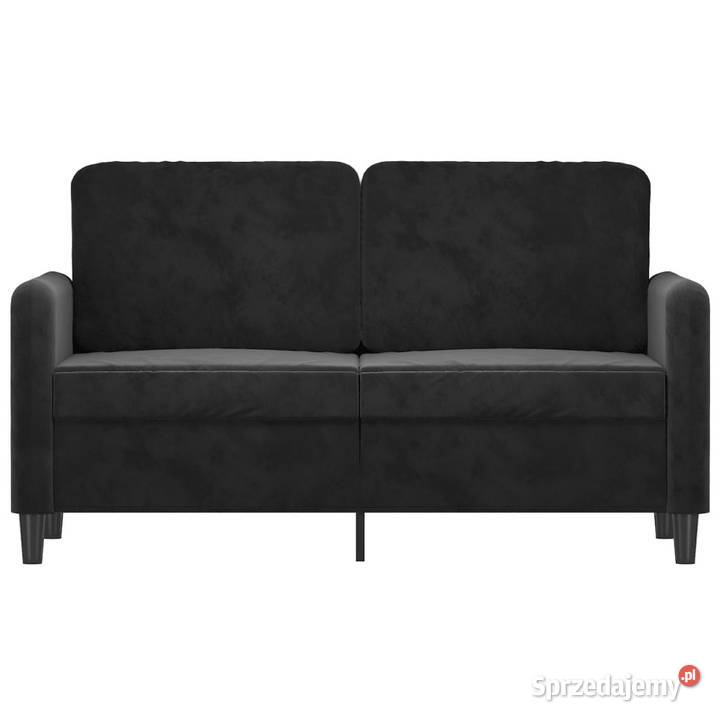 Sofa 2osobowa czarna 120 tapicerowana aksamitem Warszawa