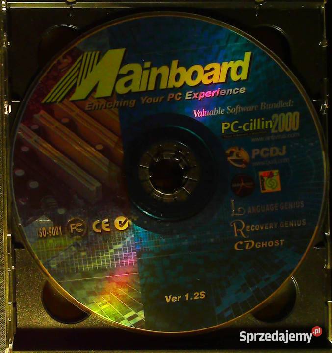Dwie płyty CD z oprogramowaniem płyty głównej Windows Kraków