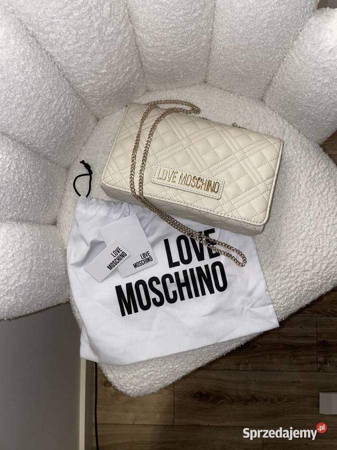 Love Moschino Smart Daily kremowa torebka Torby i torebki Ząbki