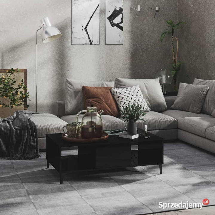 Stolik kawowy czarny wysoki połysk 1035x60x35 Warszawa