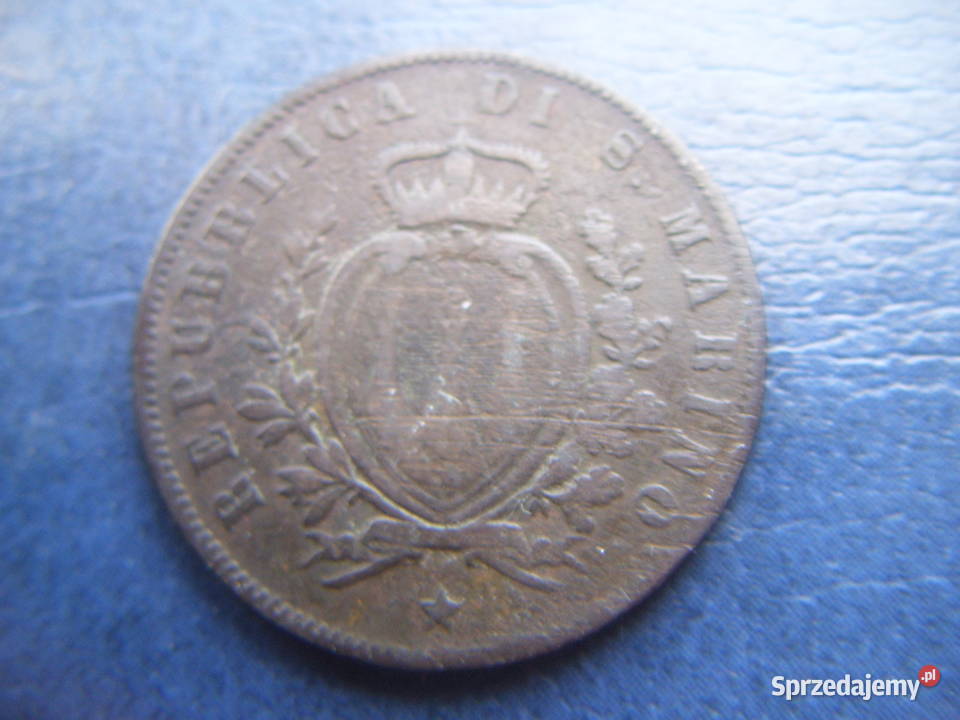Stare monety 5 centesimi 1869 San Marino