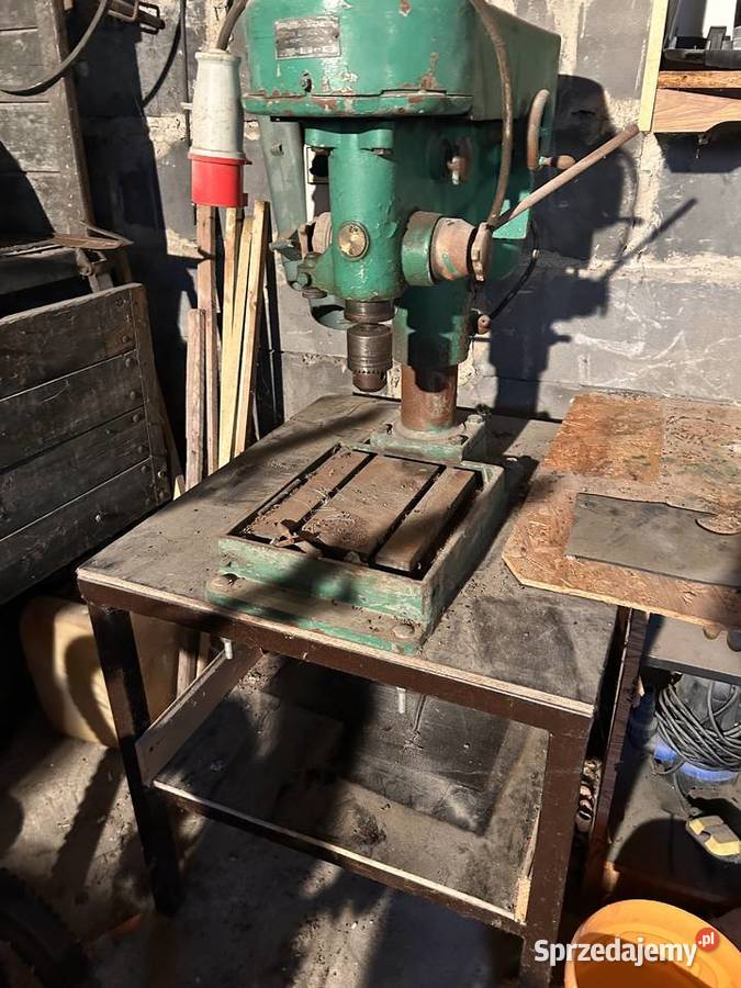 Wiertarka stołowa 3 fazowa mocna na stoliku Dąbie Górne