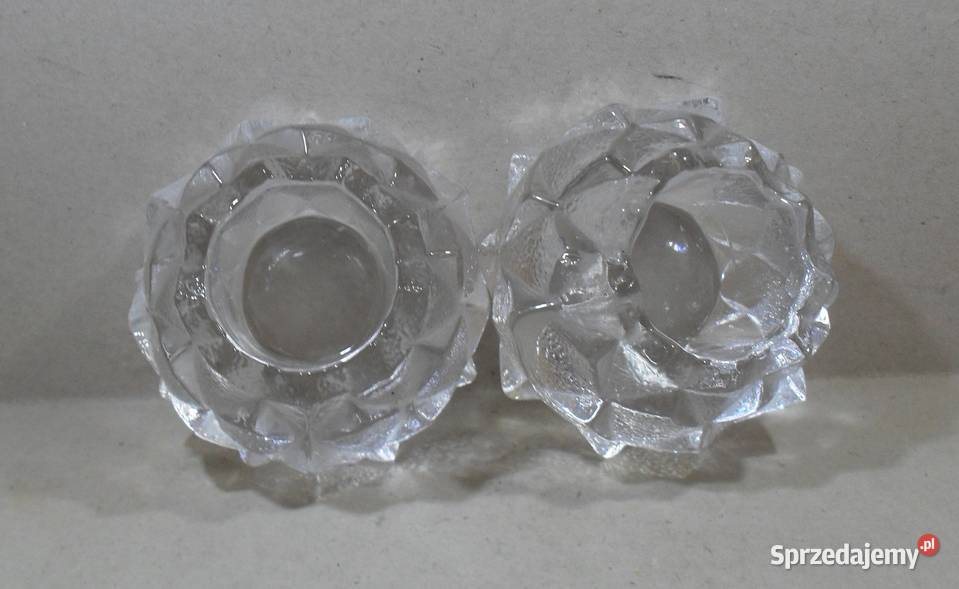 Orrefors Świeczniki Krystałowe Kotte Szyszka 2 mazowieckie Warszawa