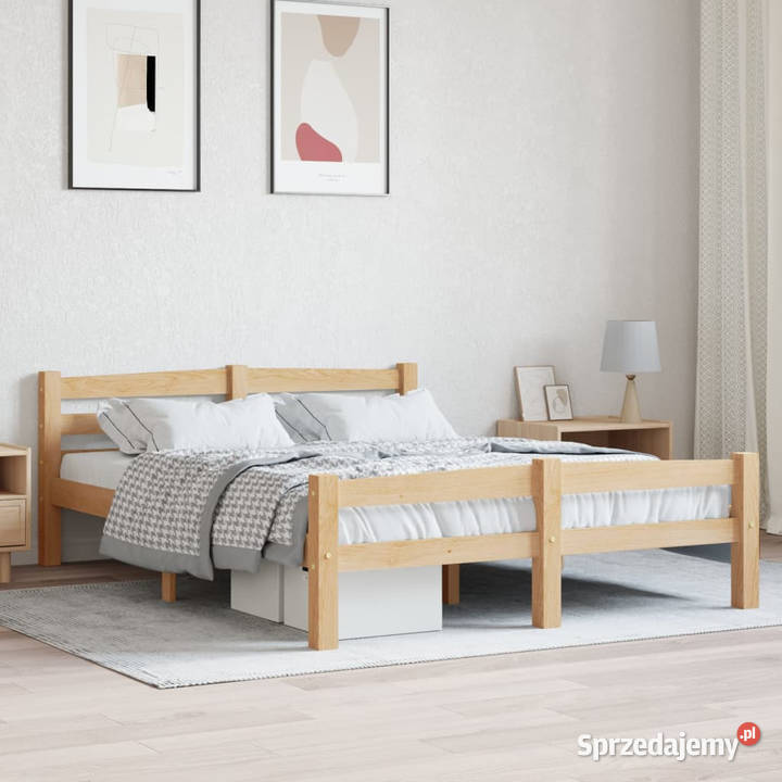 Rama łóżka z litego drewna sosnowego 140 x 200 Warszawa