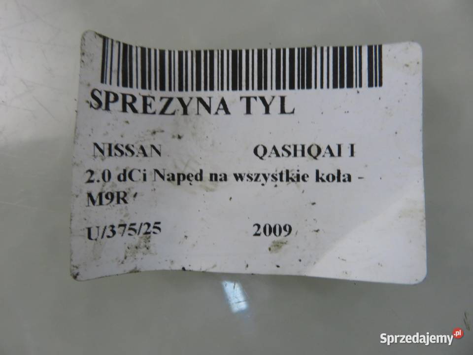 SPRĘŻYNY TYŁ NISSAN QASHQAI I 20 dCi sprzedam