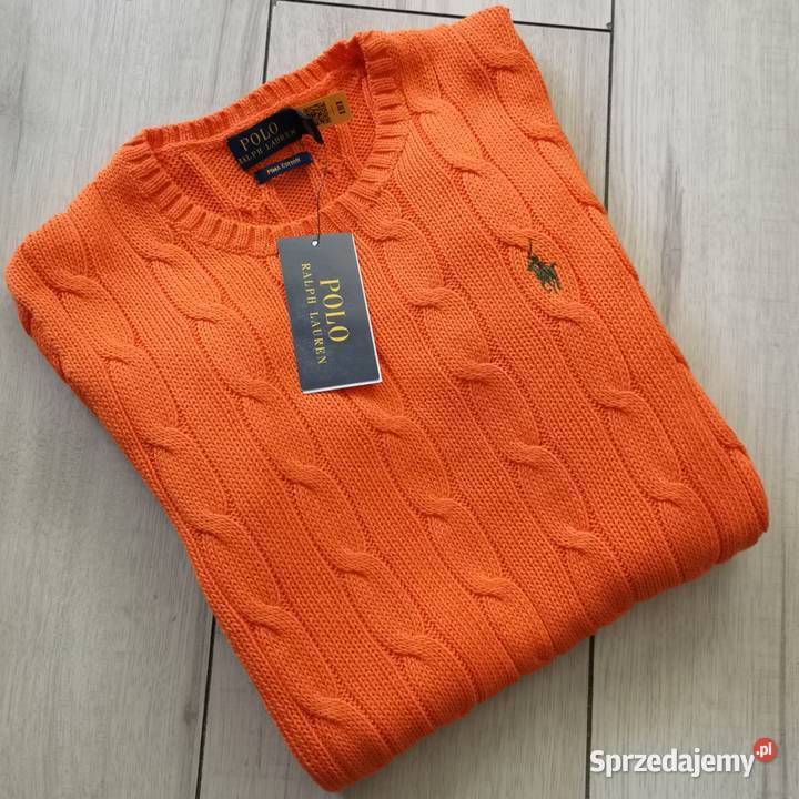 pomarańczowy sweter bawełniany Warszawa