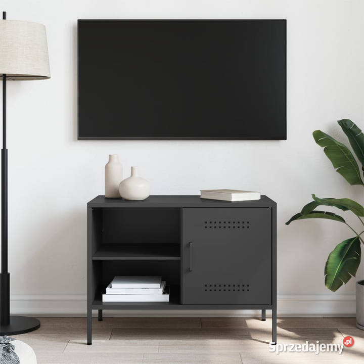 Szafka RTV czarna 68x39x505 stalowa WM842994 Warszawa
