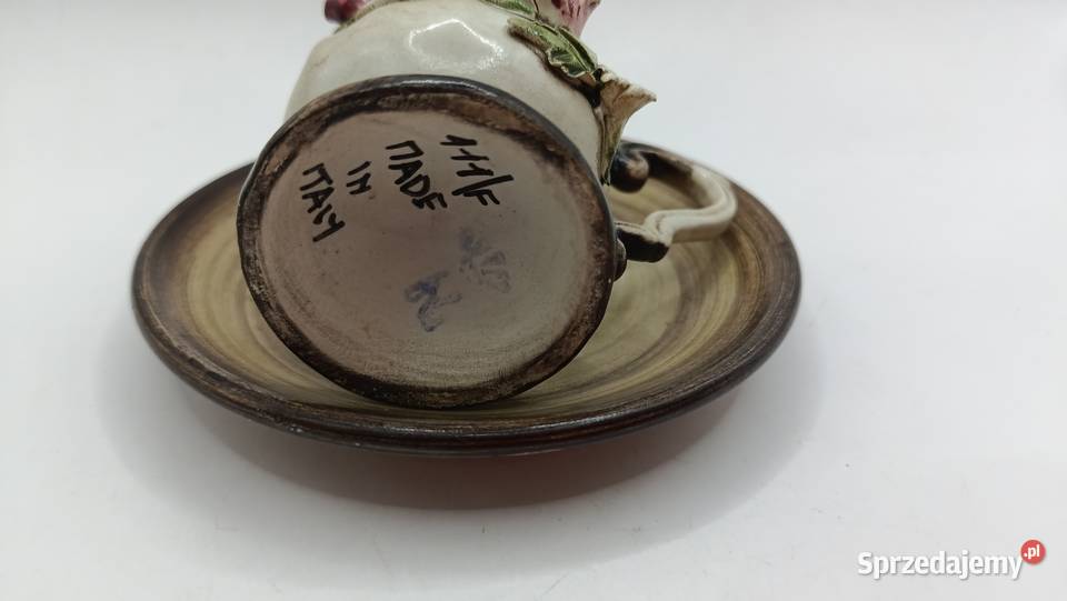 Mini filiżanka i spodek porcelana włoska