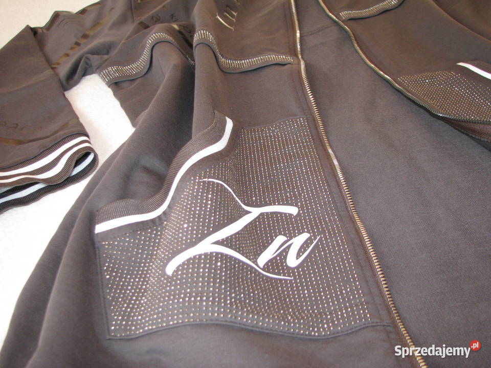 Piękna oliwkowa rozpinana bluza z bawełny ze Rozmiar 44(XXL) Brzegi