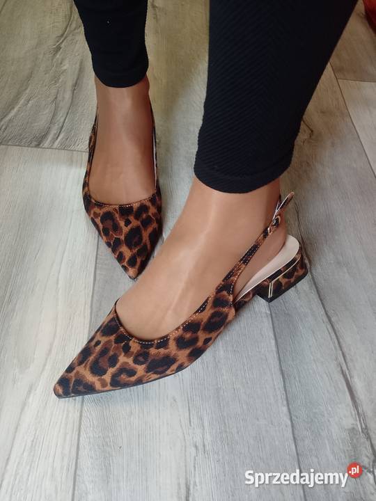 3940 Panterkowe baleriny wieczorowe z odkrytą inna Kraków