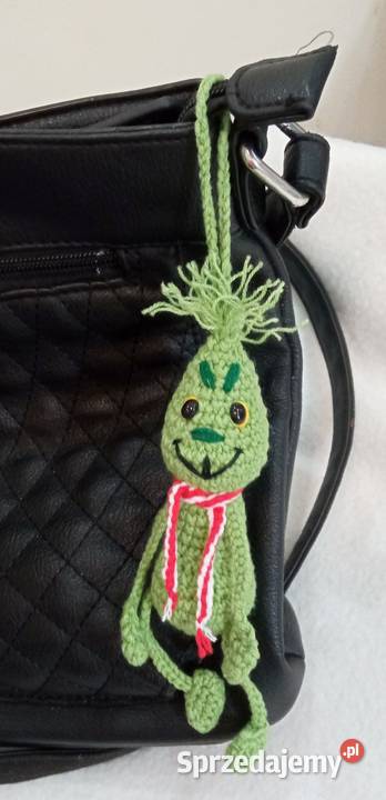 Grinch wykonany na szydełku brelok zawieszka łódzkie Łask