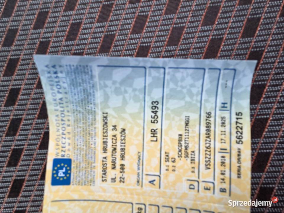 Seat Ibiza 12 benzyna z 2009r Rok produkcji 2009 Hrubieszów