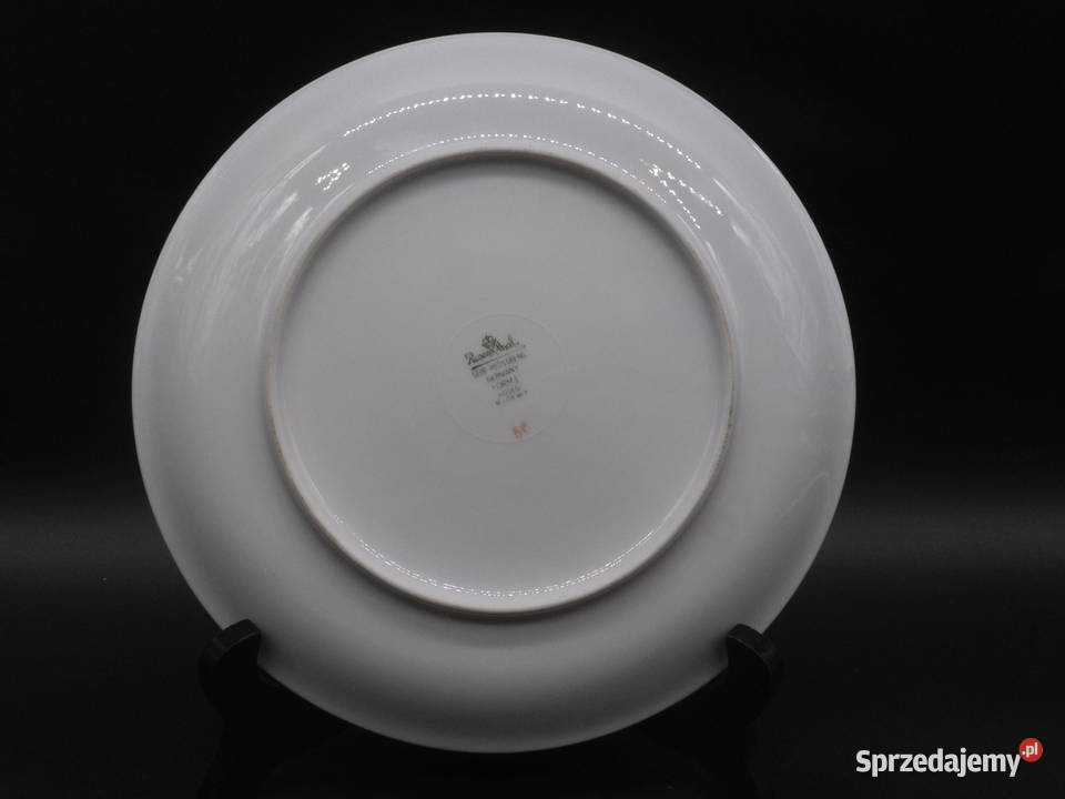 Porcelanowy talerz deserowy z motywem owoców i Antyki, Sztuka, Kolekcje Raszków