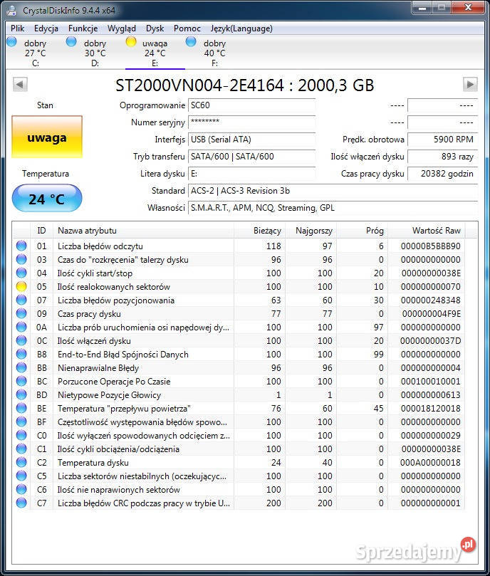 Dysk twardy Seagate IronWolf ST2000VN004 2TB Dyski lubelskie