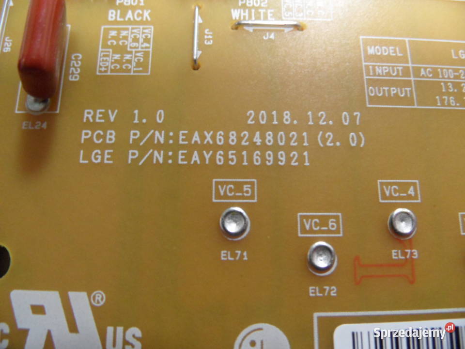 zasilacz telewizora LG 65NANO867NA EAX68248021 Kielce sprzedam