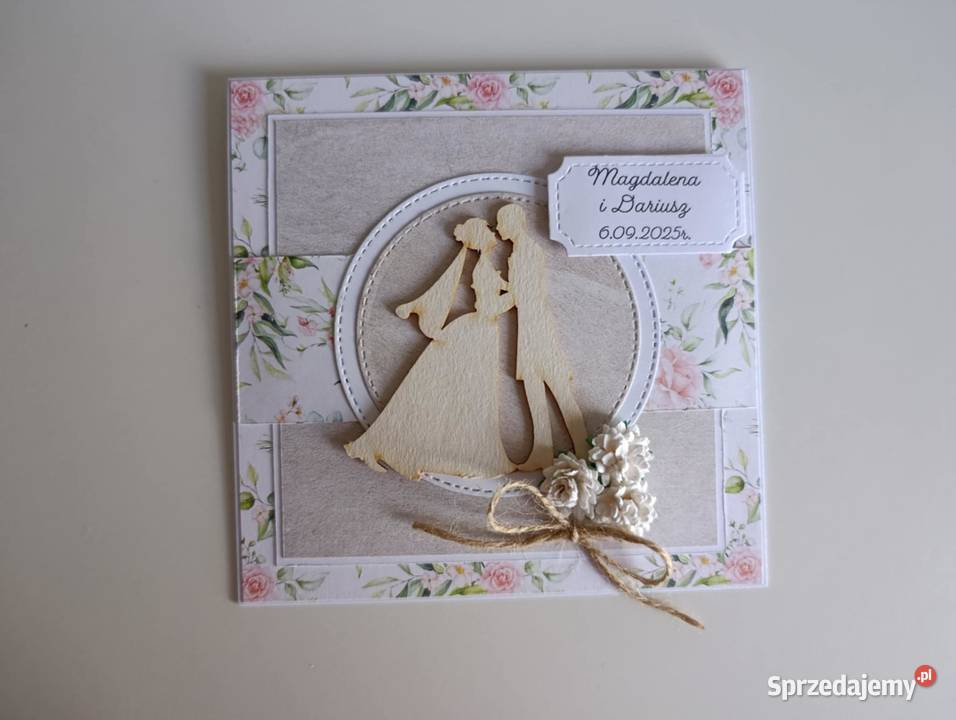 Kartka na Ślub ręcznie robiona handmade łódzkie Łódź sprzedam