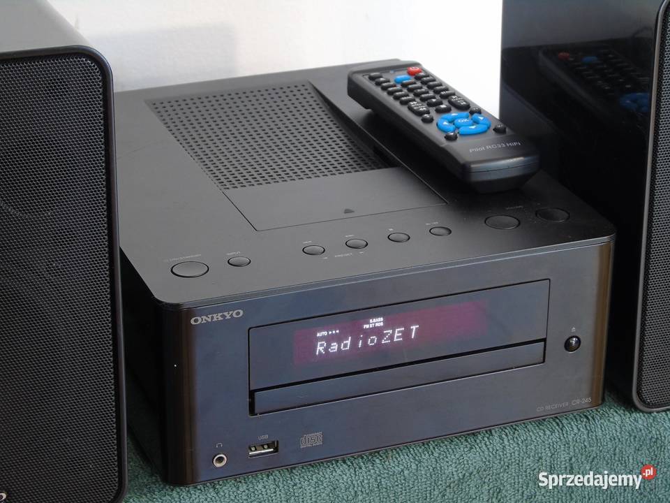Wieża Onkyo pilot USB mp3 CD RDS AUX kol DOSTAWA