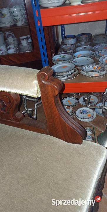 Fotel Eklektyk z podłokietnikami Welur pasy i Gdańsk