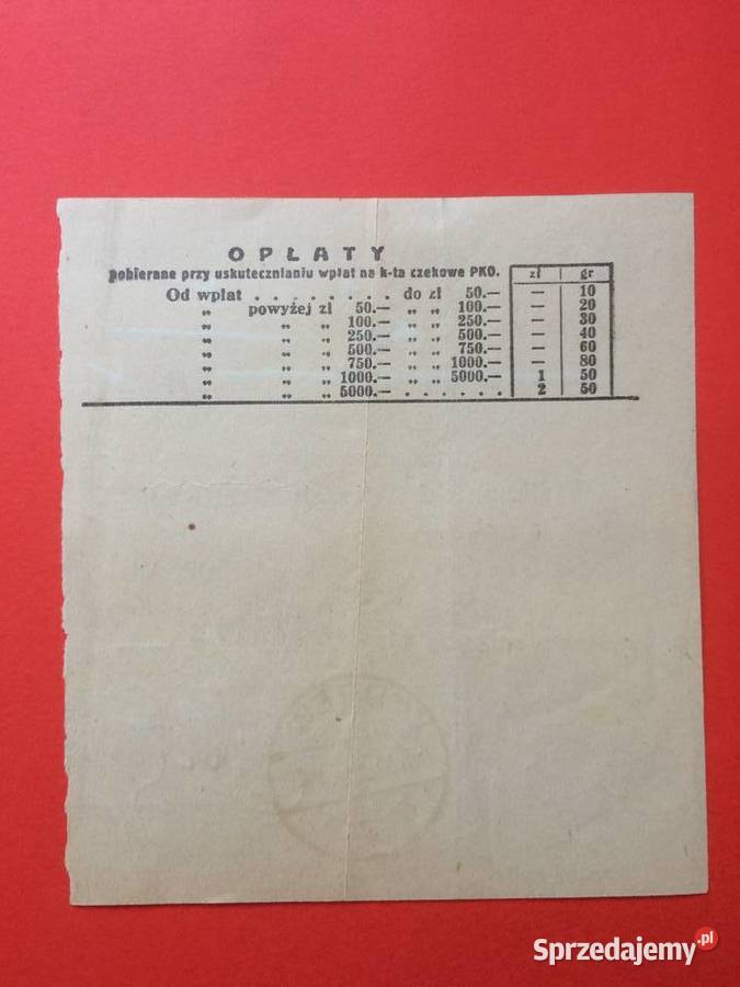 2553 Potwierdzenie Wpłacającego Z 1936 roku