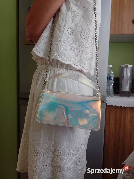 ZARA Hologramowa torebka listonoszka wieczorowa Kraków sprzedam