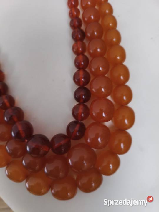 Naszyjnik bransoletka bursztyn vintage prl Białystok