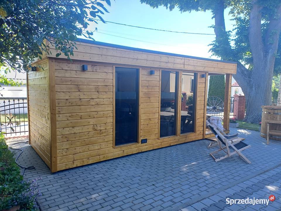 Sauna ogrodowa Premium izolowana z Przedsionkiem Płock
