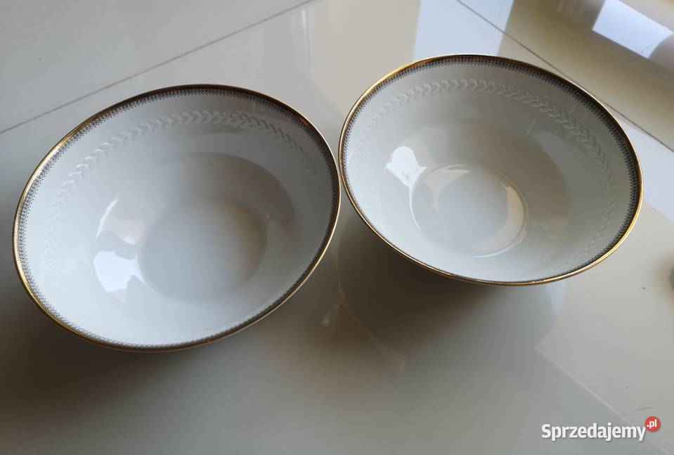 Salaterka misa porcelanowa 2 sztuki vintage Toruń