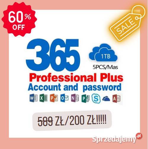 Miscrosoft 365 Pro Plus office 365 5 urządzeń 1 Komputery i Akcesoria Wrocław sprzedam