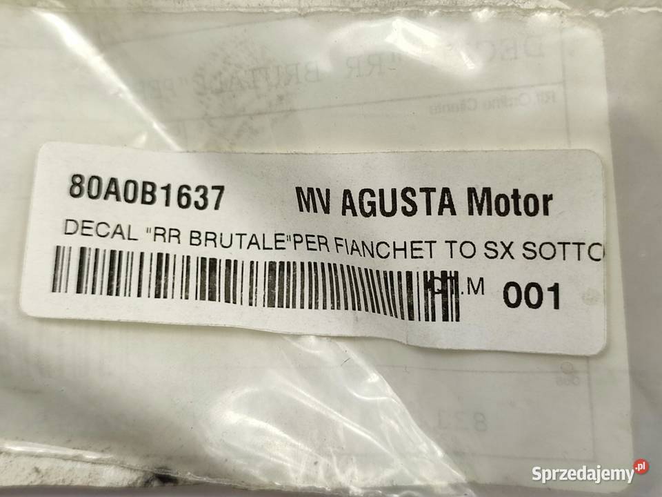 NAKLEJKA RR BRUTALE ZADUPEK LEWA MV AGUSTA