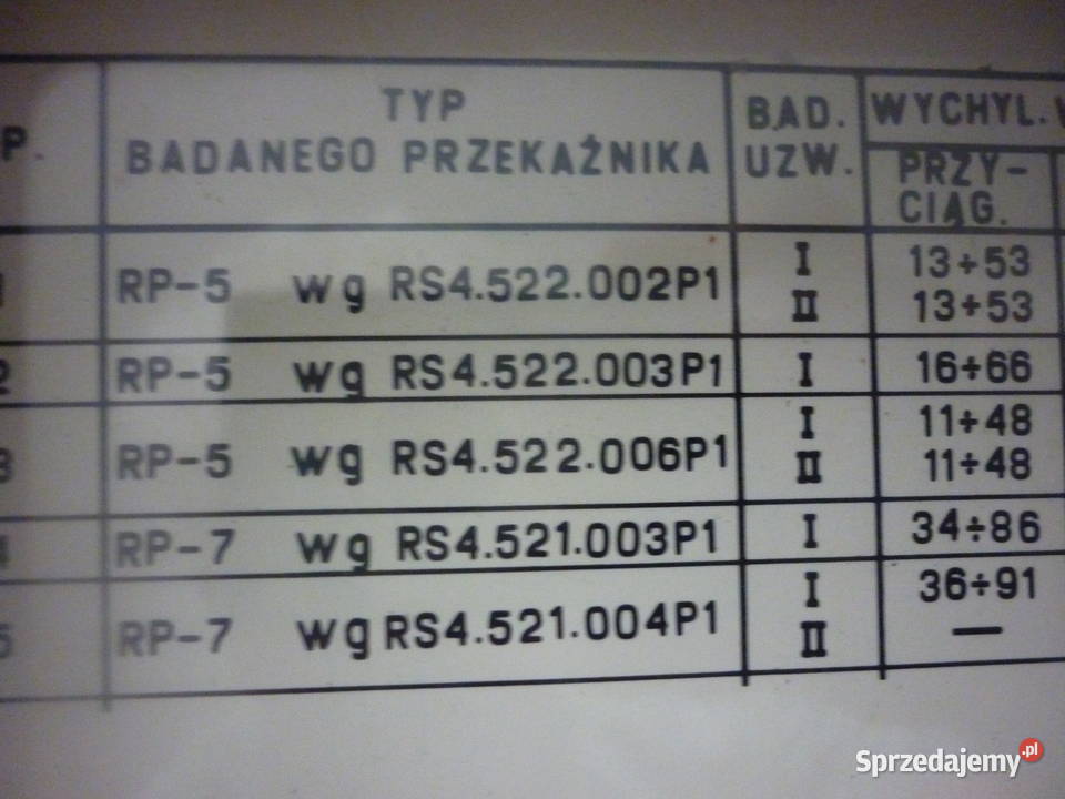 Sprawdzian do przekaźników RP5 RP7 Dębica sprzedam