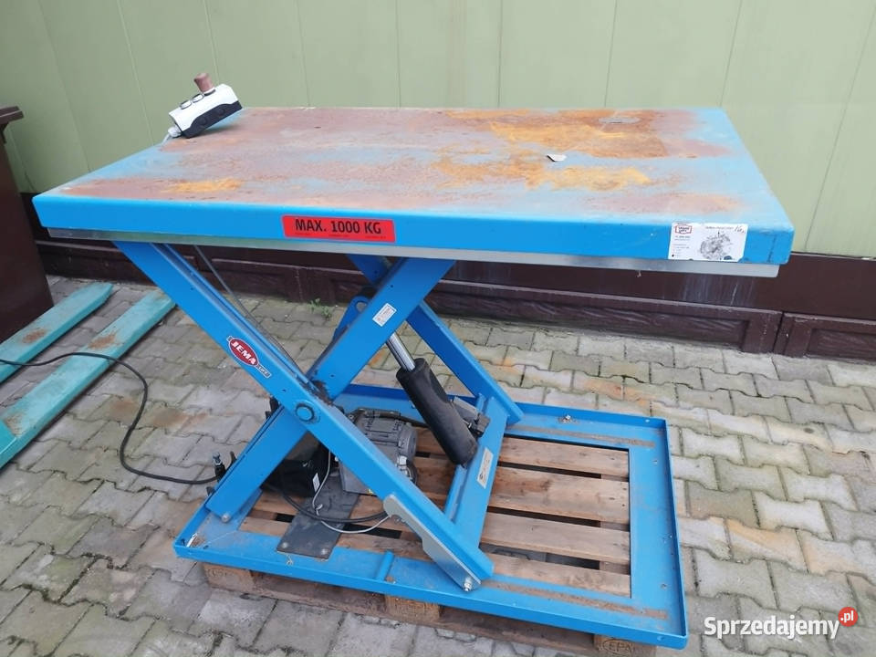 Stół podnośnikowy hydrauliczny 1300x800mm 1000 wielkopolskie Strzyżew