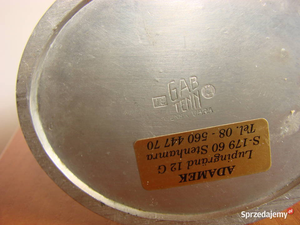 GAB Tenn stary cynowy flakon grawerka 1935r Pruszcz Gdański