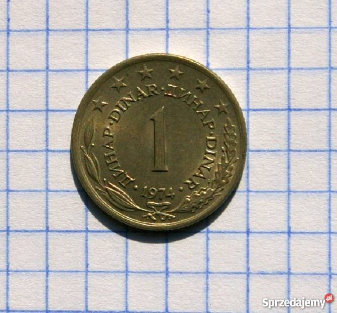 1 DINAR 1974 JUGOSŁAWIA Piszczac