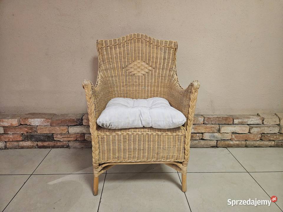 Fotel WIKLINOWY WYGODNY poduszka w komplecie Pszczyna sprzedam