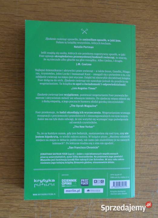 Jonathan Safran Foer Zjadanie zwierząt Parczew