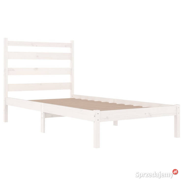 Rama łóżka biała lite drewno sosnowe 100 x 200 Warszawa