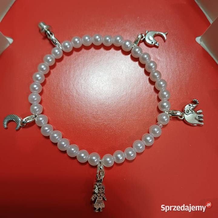 Bransoletka z koralików z zawieszkami Sieradz