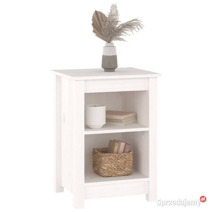 Szafki nocne 2 białe 40x35x55 lite drewno Warszawa