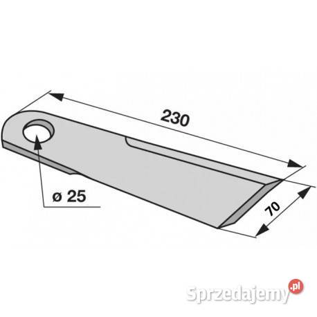 Nóż do przystawki kukurydzy 230x70x6 wzmacniany łódzkie Sieradz sprzedam