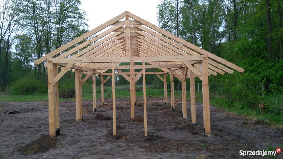 Wiata garażowa 105 garaż drewniany Kozienice