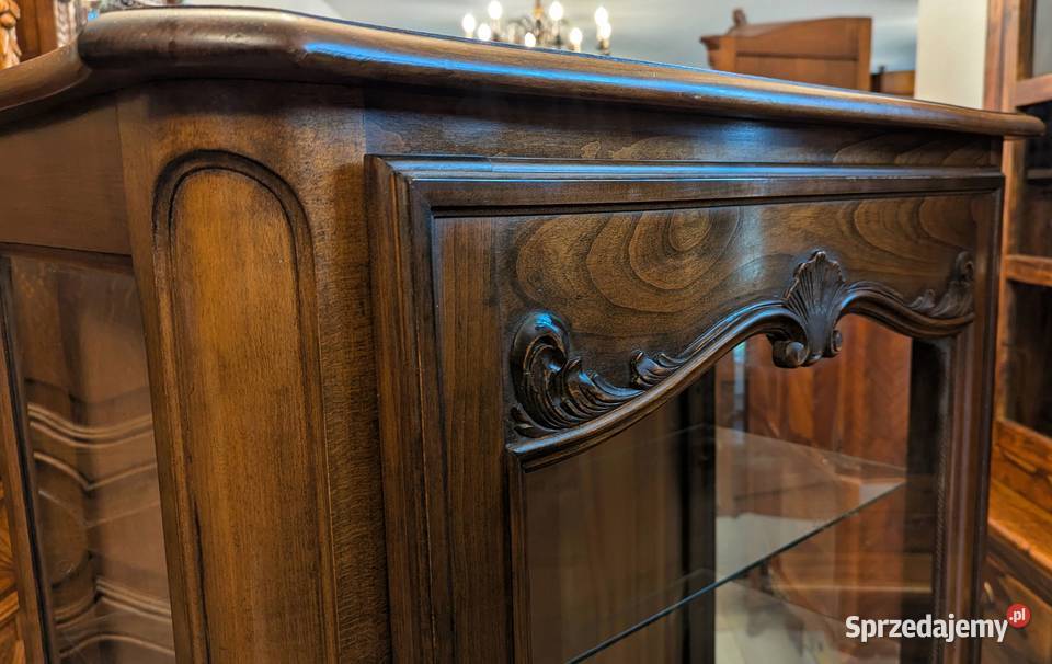 Piękna serwantkawitryna ludwikowska ciemny Dąbrowa Górnicza