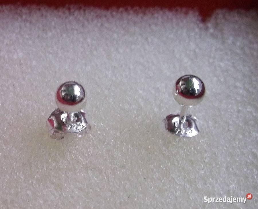 kolczyki srebro 925 sztyfty kulki Biżuteria Suwałki