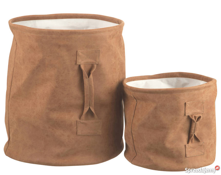 Worki kosze skórzane komplet 2 SUPER JAKOŚĆ Kanie