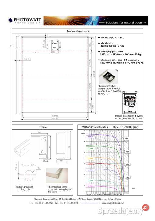 Używane panele fotowoltaiczne Yingli 230 W Kraków