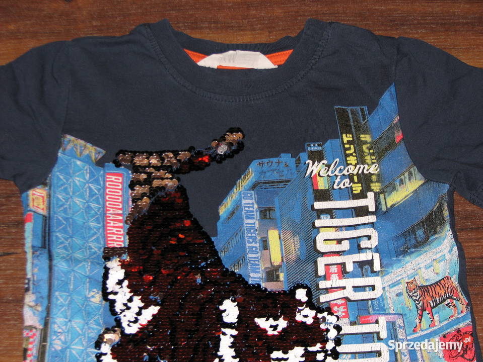 HM koszulka cekinowy tygrys 104 Dla Dziecka dolnośląskie Wrocław