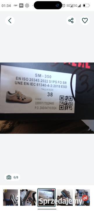 OKAZJAButy ochronne SM350 rozmiar 38