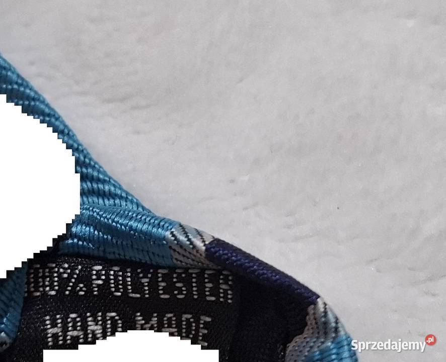 Krawat skośne pasy niebieski granatowy 85 142