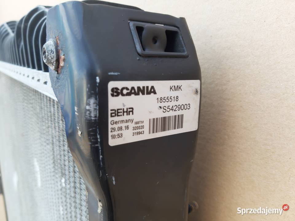 SCANIA R G PT CHŁODNICA CIECZY WODY ORYGINAŁ Motoryzacja Bieleń